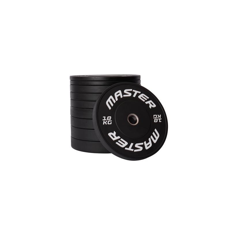 Master Fitness Bumper Plates Viktpaket 120kg Gummi Svart