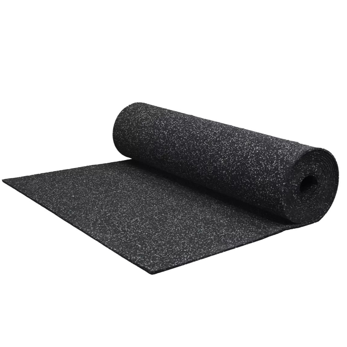 Gymgolv - 8mm Gymmatta på rulle 12,2kvm (10x1,22m) gummi svart/grå | Gymgolv - Gymgolv på rulle - Gymmatta | Gymkraft