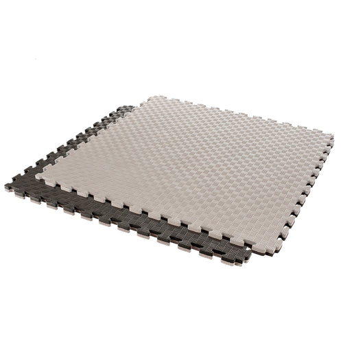 Gymgolv EVA Pusselmatta - 1x1. 40mm Grå/Svart