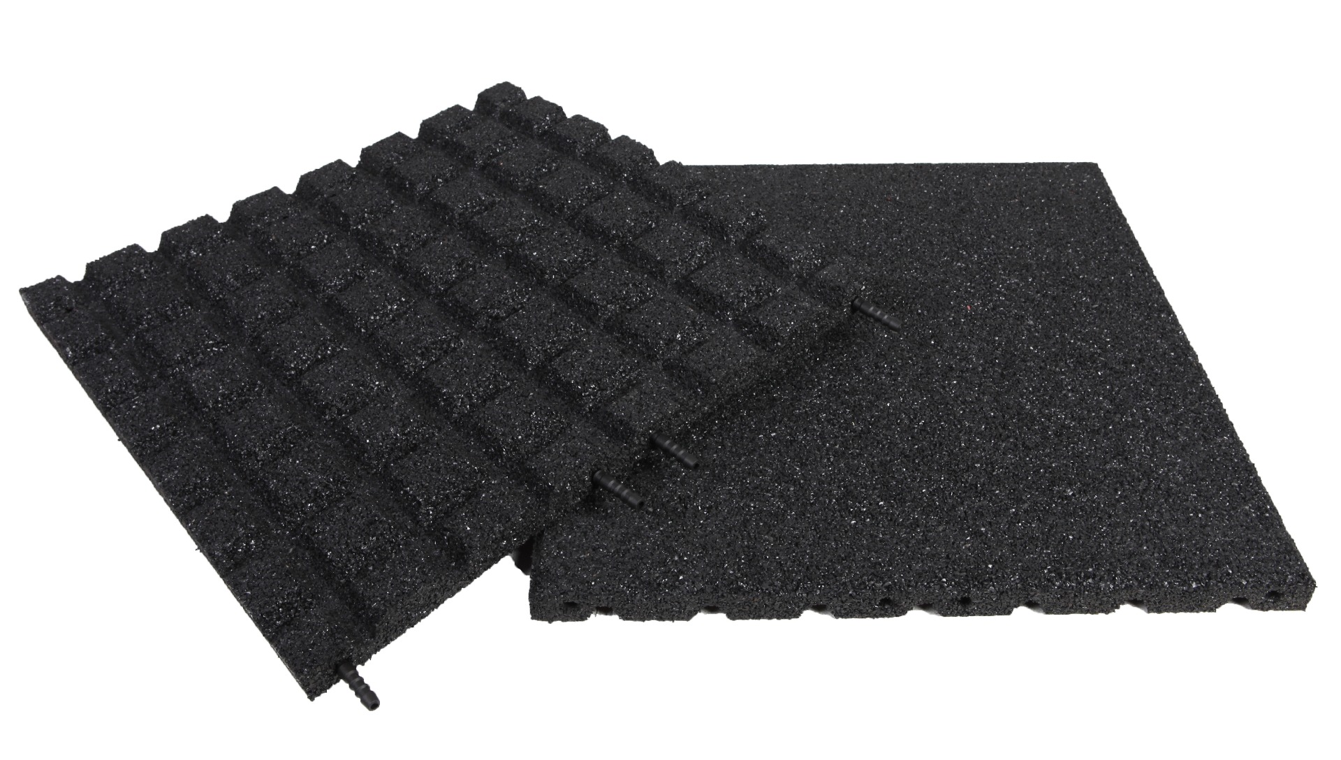 Gymgolv 30mm - 50x50cm Gummi Svart - Ny modell | Gymgolv - Pusselmattor | Gymkraft