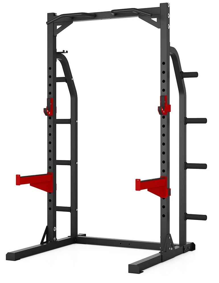 Master Fitness Halfrack Med Vikthäng XT8 Svart/Röd | Ställningar - Power rack  >  Half Racks - Multipress | Gymkraft