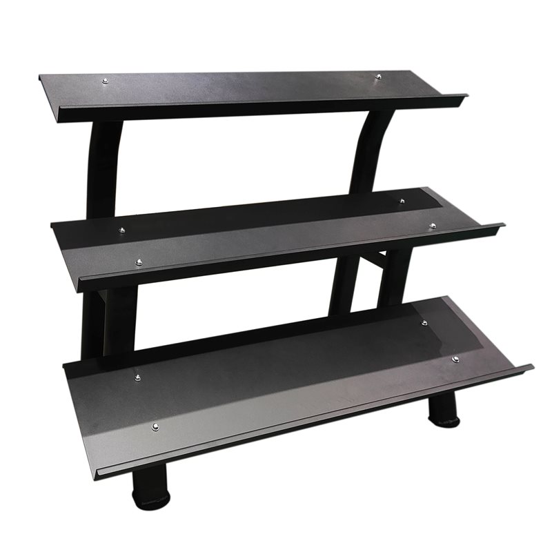 Hantelställ 3-Vånings för Hexagonhantlar Stål Svart