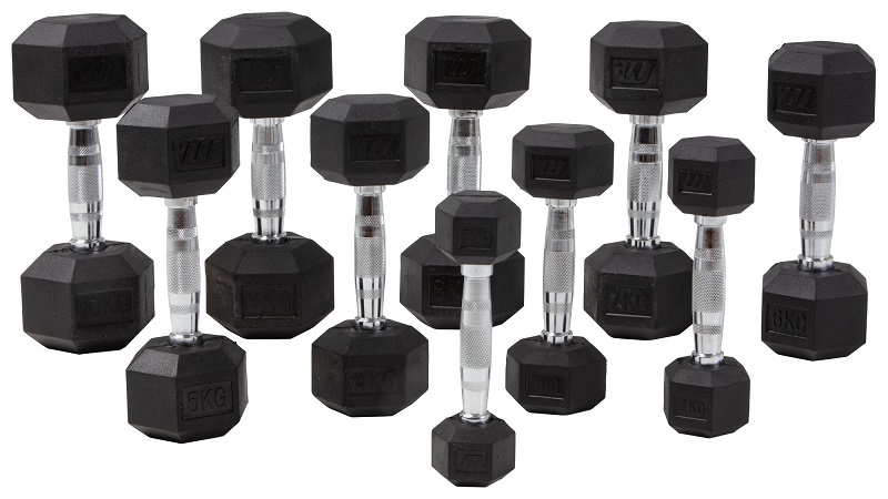 Master Fitness Hexagon Hantlar Hantelset 1-10kg Svart