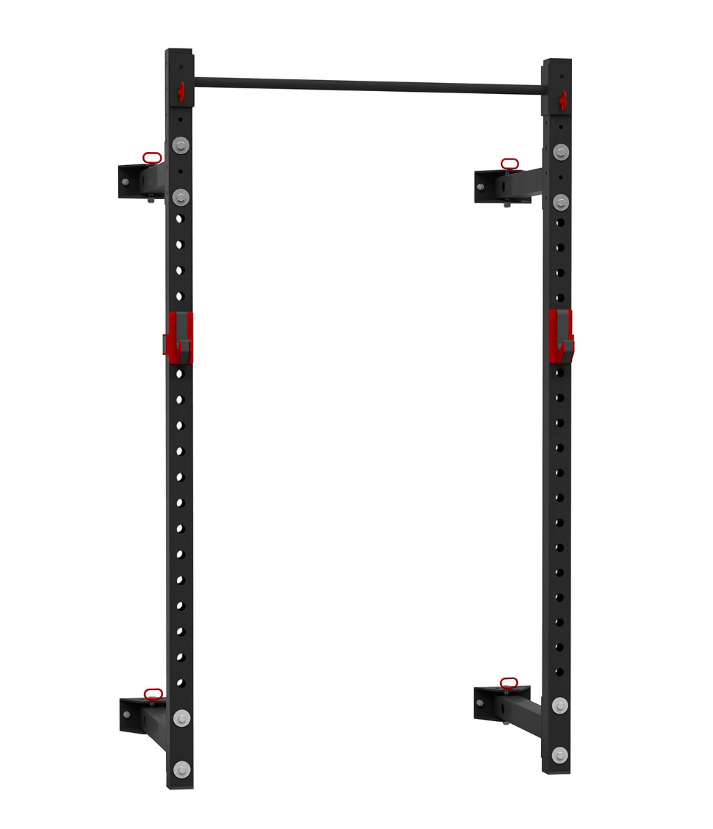 Master Fitness Rack Fällbart Silver Med Chinsstång Svart | Ställningar - Power rack  >  Half Racks - Multipress | Gymkraft