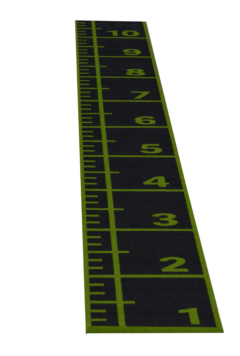 Konstgräs med numrering - 1x10m Svart (Med Grön Inramning) | Gymgolv - Gymgolv på rulle - Gymmatta | Gymkraft