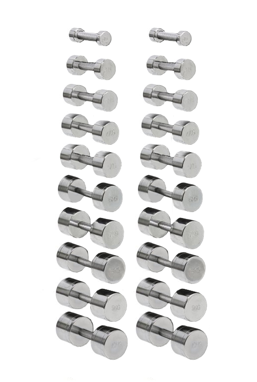 Master Fitness Kromhantelset 1-10kg | Hantlar - Hantelset & hantelpaket | Gymkraft