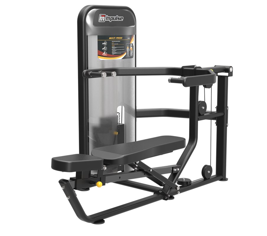 Multipress-maskin Stål Svart/Grå - Impulse (PL9021) | Träningsmaskiner - Bröst-maskiner | Gymkraft
