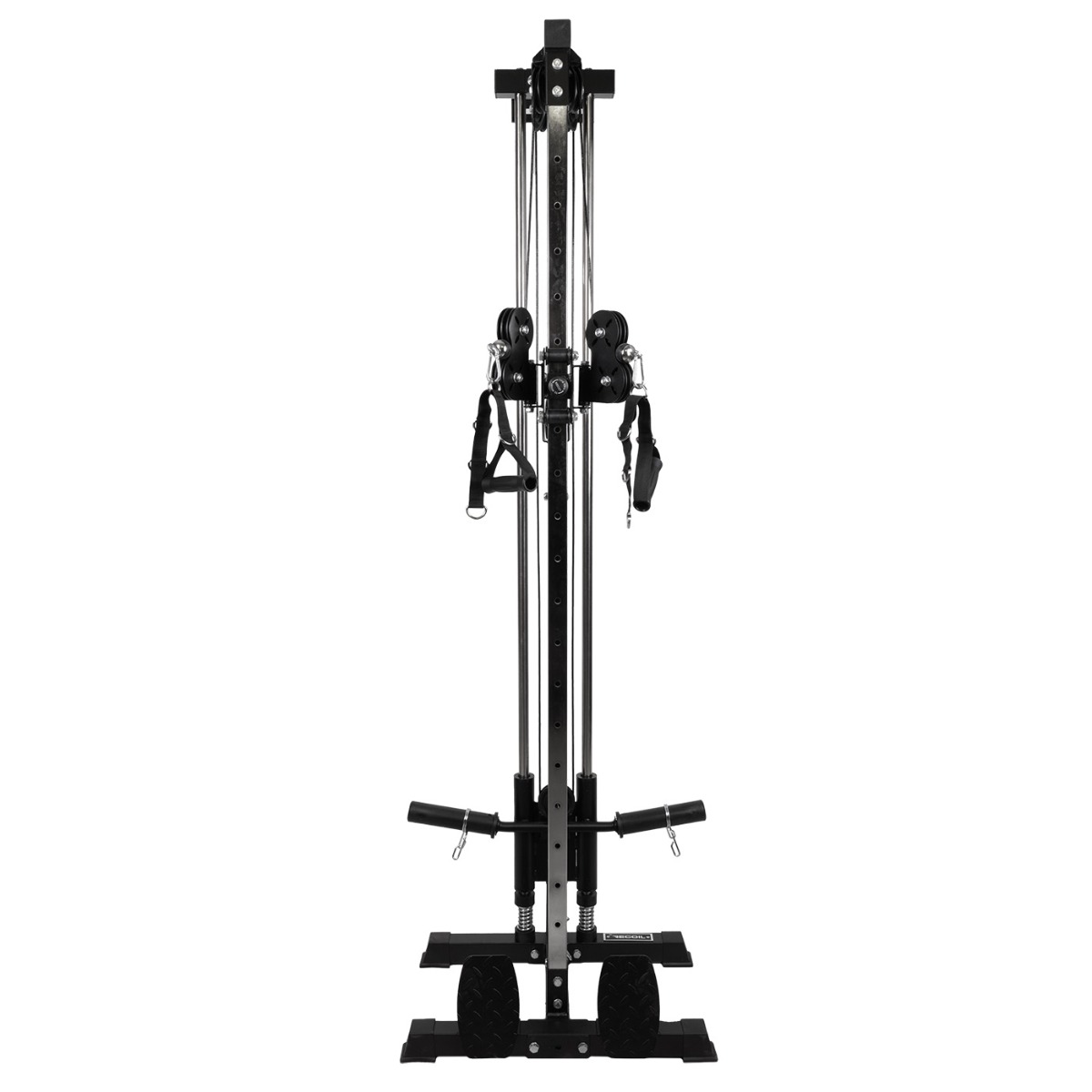 Kryssdragshalva för lösa viktskivor inkl. flera handtag - Recoil | Träningsmaskiner - Cable Cross | Gymkraft