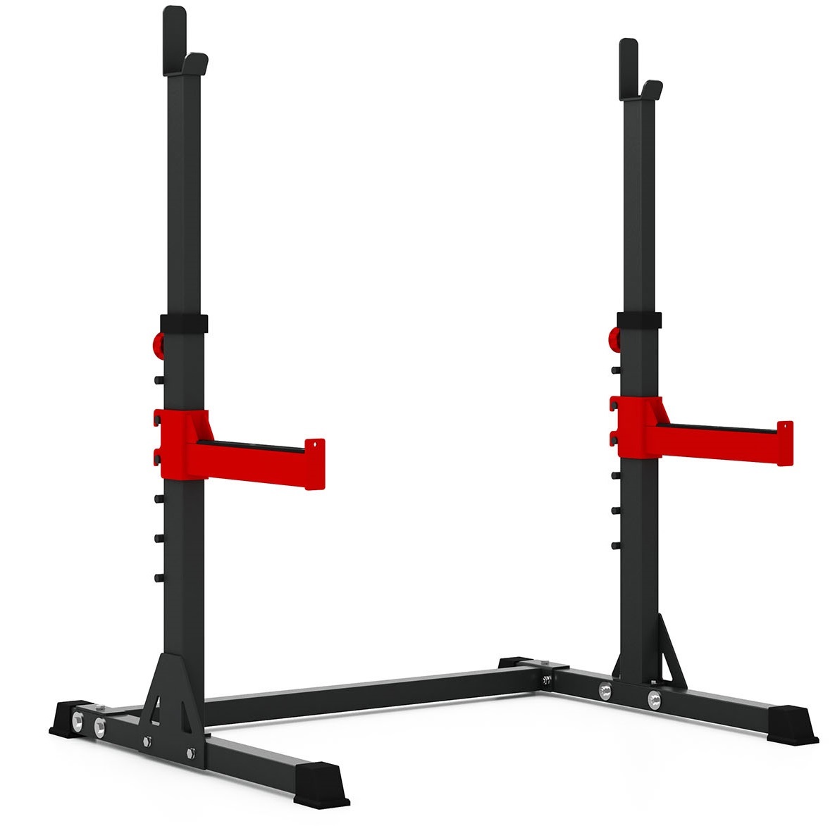 Master Fitness Skivstångsställning XT4 Svart/Röd | Ställningar / Power rack - Skivstångs Ställningar | Gymkraft