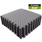 Pusselmatta EVA 50x50 x 1 cm Svart – 16 plattor / 4 m²