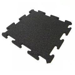 Gymgolv Pusselmatta 54x54cm 15mm Gummi Svart