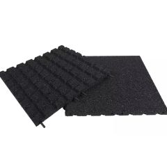 Gymgolv 30mm - 50x50cm Gummi Svart - Ny modell