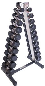 Recoil Hantelpaket Hexagonhantlar 1-10kg med Hantelställ Stål