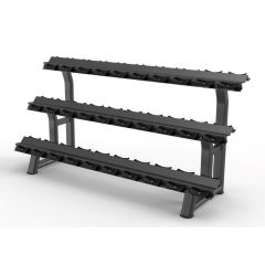 Hantelställ 3-vånings Master Fitness Svart Stål