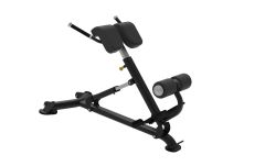 Justerbar hyperextensionbänk från Impulse i stål svart färg