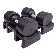Justerbara hantlar från Recoil med komplett viktpaket och ställ – upp till 41,5 kg per hantel