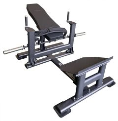 Recoil Hip Thrust maskin i stål svart med komplett översiktsvy