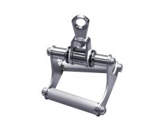 Roddhandtag Grip Rower Pro från Master Fitness sett framifrån med räfflat grepp och kromad finish