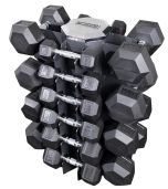 Recoil Hantelpaket 10par Hexagonhantlar 2,5-25kg med Hantelställ