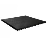 Gymgolv Pusselgolv 1x1m, 43mm Gummi Svart (Ny modell)