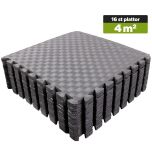 Pusselmatta EVA 50x50 x 1 cm Svart – 16 plattor / 4 m²