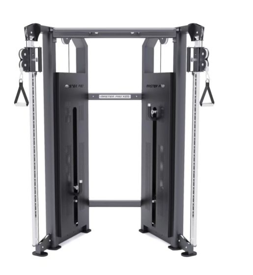 Functional Trainer X25 från Master – robust styrkemaskin med dubbla viktmagasin och aluminiumdetaljer.