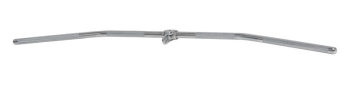 Latsdragshandtag med smalt, vinklat grepp i metall, 119 cm långt, för gymmaskiner.