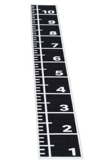 Svart sprinttrack av konstgräs 10 meter