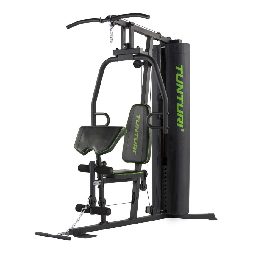 Multigym från sidan med Tunturi-logotyp.