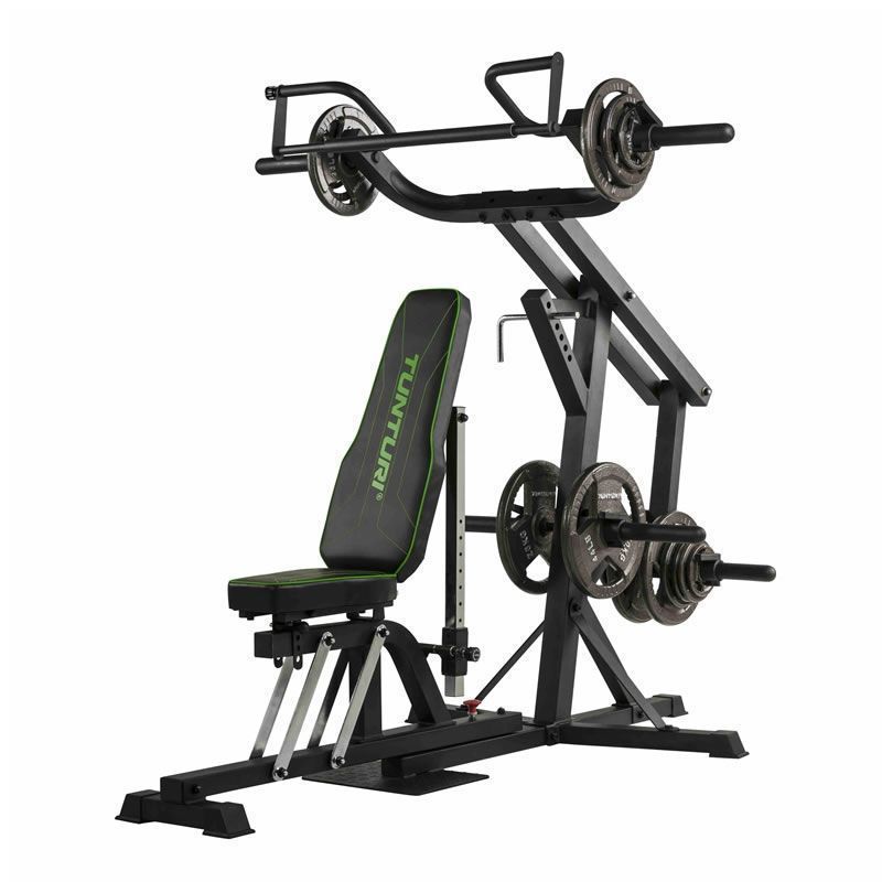 Multigym Tunturi WT80 med vikthang och justerbar bänk för hemmatraning.
