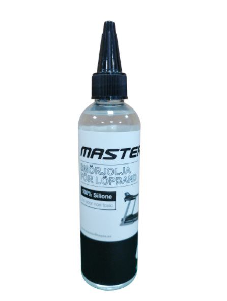 Smörjmedel T-lube från Master i 100 ml flaska – idealiskt för löpband och tystare gång. 