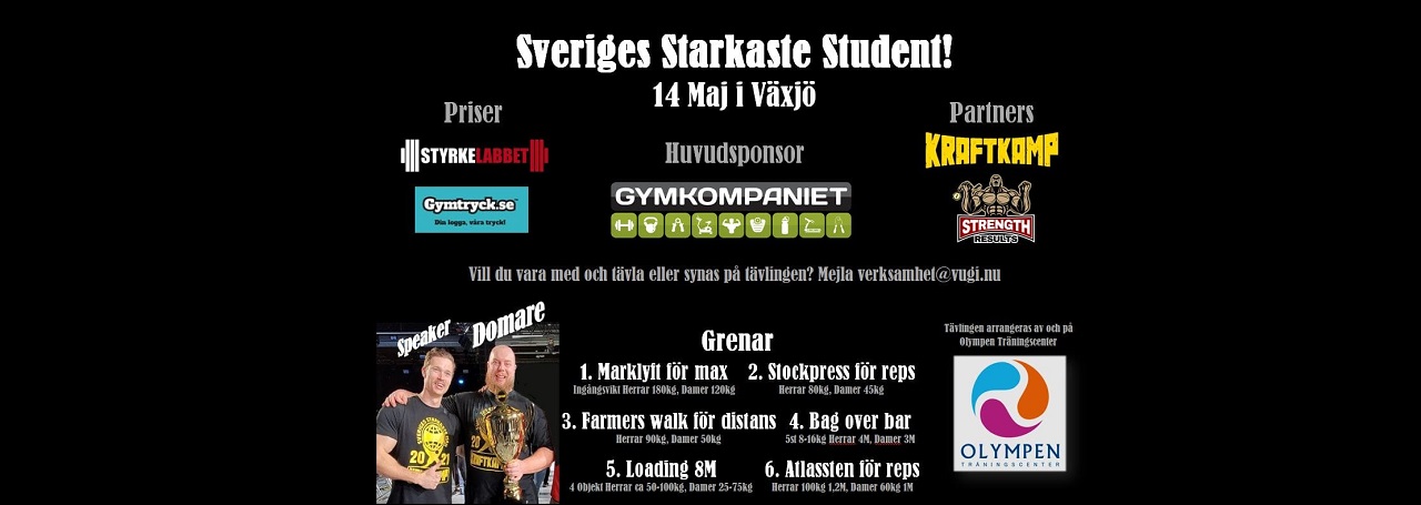 Gymkompaniet som Huvudsponsor åt Sveriges Starkaste Student